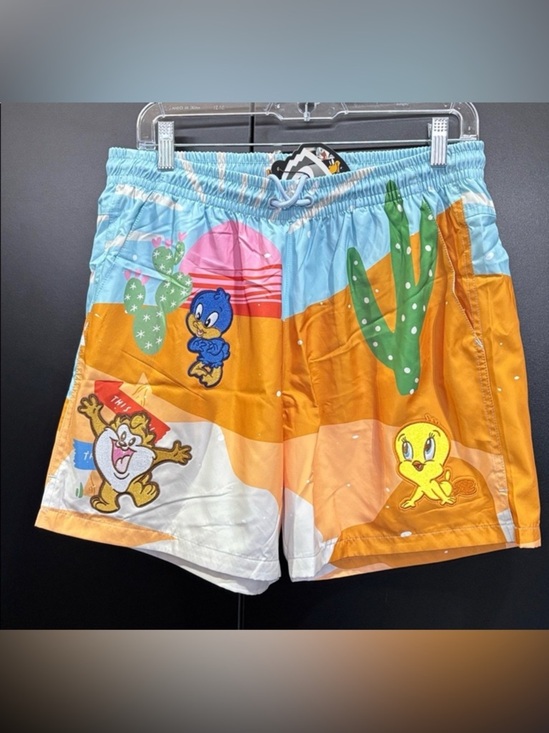 Warner Bros. Other - Looney Tumes Embroidered character trunks elastic/drawcord,mesh lined,pockets